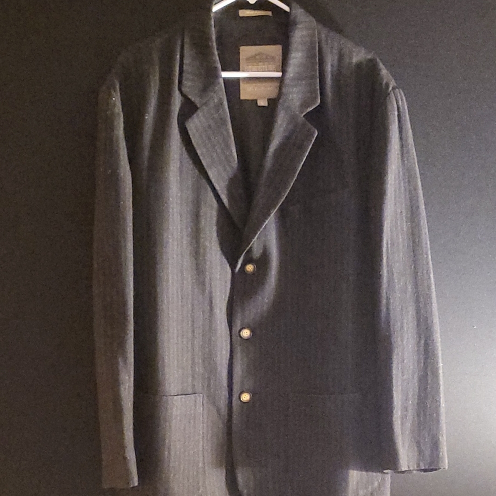 Structure Charcoal Pinstripe Men's Blazer